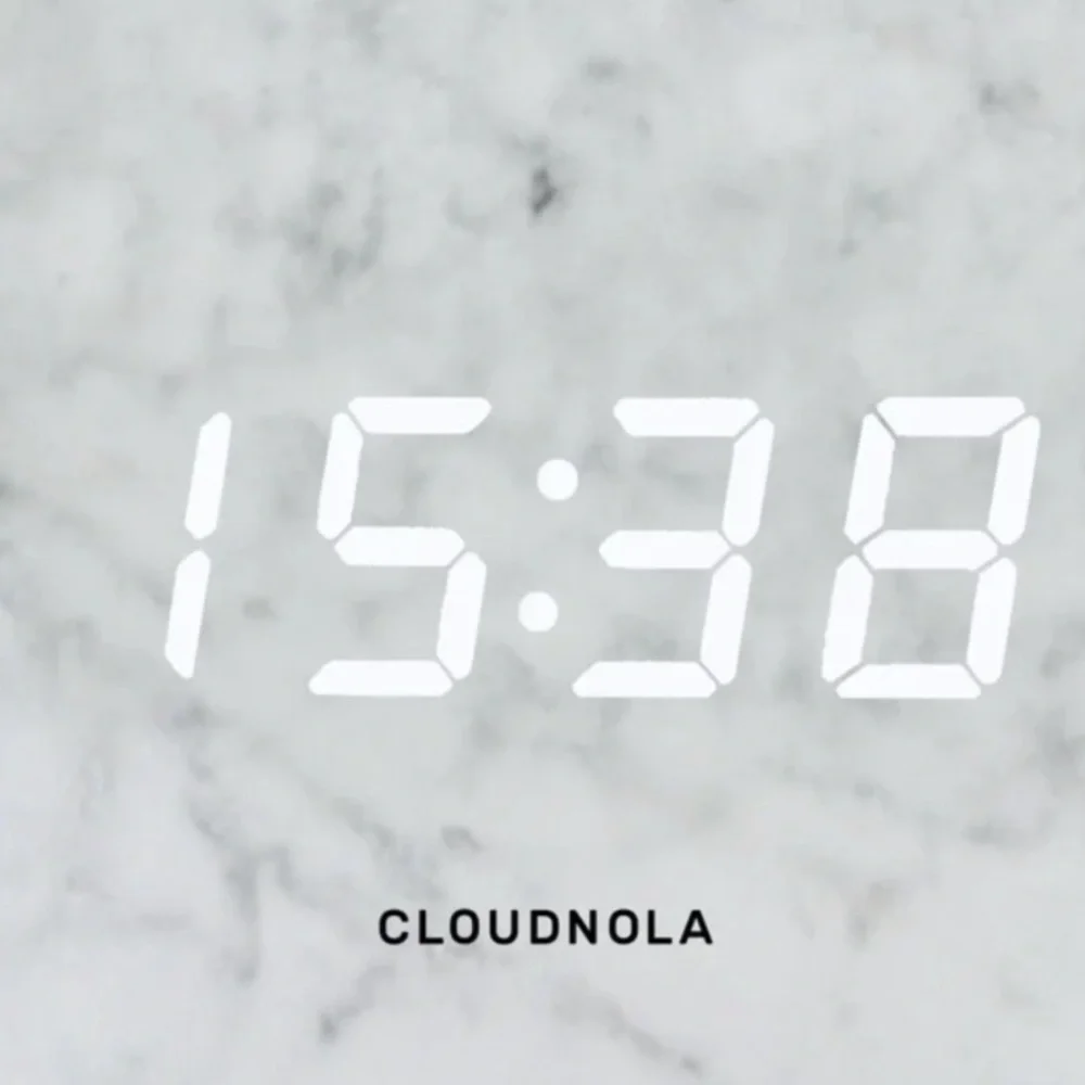 CLOUDNOLA Block Clock Marble